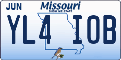 MO license plate YL4I0B