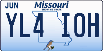 MO license plate YL4I0H