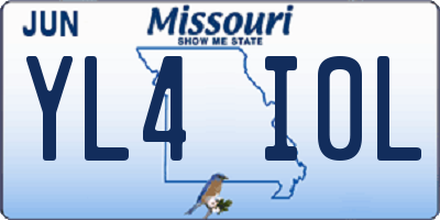 MO license plate YL4I0L