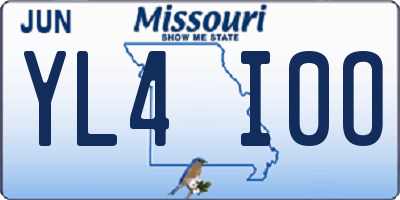 MO license plate YL4I0O