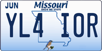 MO license plate YL4I0R