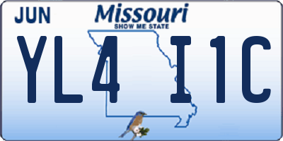 MO license plate YL4I1C