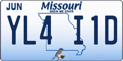 MO license plate YL4I1D