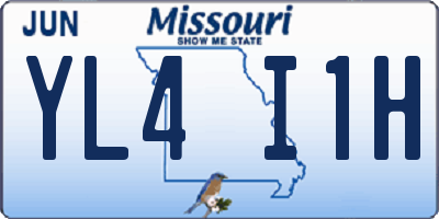 MO license plate YL4I1H
