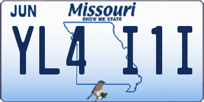MO license plate YL4I1I