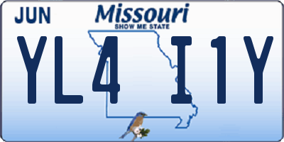 MO license plate YL4I1Y