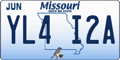 MO license plate YL4I2A