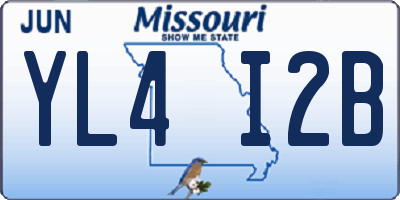 MO license plate YL4I2B