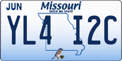 MO license plate YL4I2C