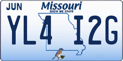 MO license plate YL4I2G
