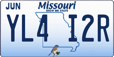 MO license plate YL4I2R