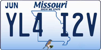 MO license plate YL4I2V