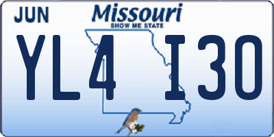 MO license plate YL4I3O