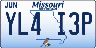 MO license plate YL4I3P