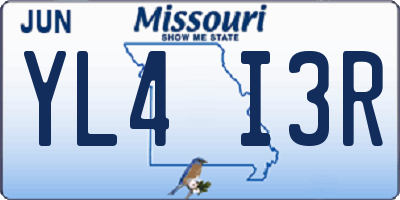MO license plate YL4I3R