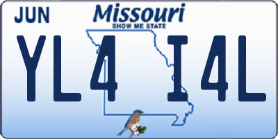 MO license plate YL4I4L