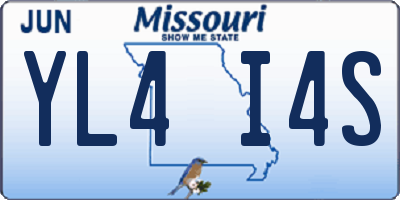 MO license plate YL4I4S