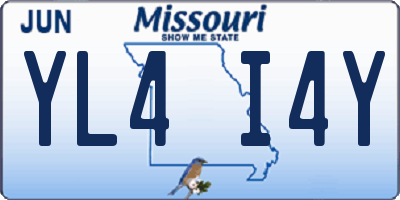 MO license plate YL4I4Y