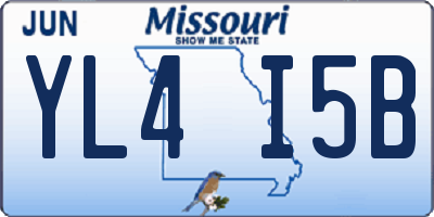 MO license plate YL4I5B