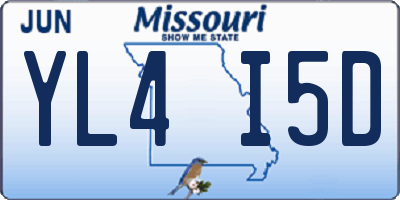 MO license plate YL4I5D