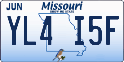 MO license plate YL4I5F