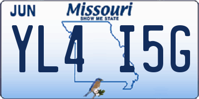 MO license plate YL4I5G