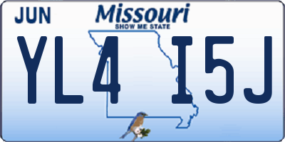 MO license plate YL4I5J