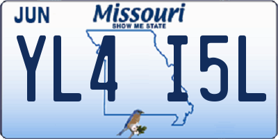 MO license plate YL4I5L