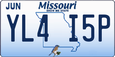 MO license plate YL4I5P