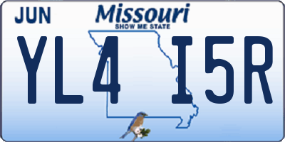 MO license plate YL4I5R