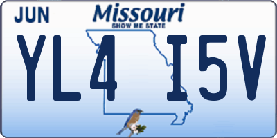 MO license plate YL4I5V