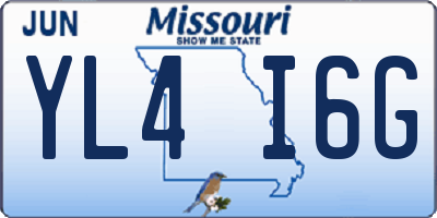MO license plate YL4I6G
