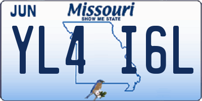 MO license plate YL4I6L