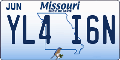MO license plate YL4I6N