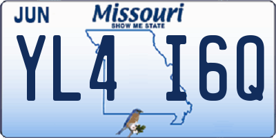 MO license plate YL4I6Q