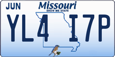 MO license plate YL4I7P