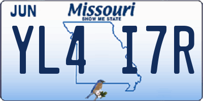 MO license plate YL4I7R