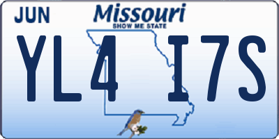 MO license plate YL4I7S