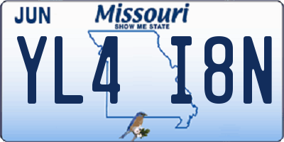 MO license plate YL4I8N