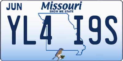 MO license plate YL4I9S