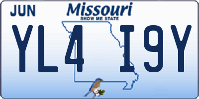 MO license plate YL4I9Y