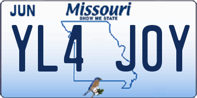 MO license plate YL4J0Y