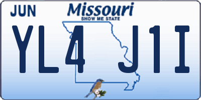MO license plate YL4J1I