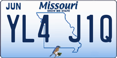 MO license plate YL4J1Q