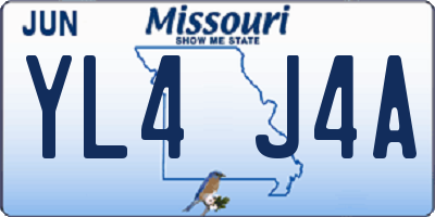 MO license plate YL4J4A