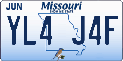MO license plate YL4J4F
