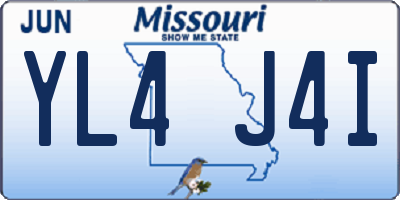 MO license plate YL4J4I