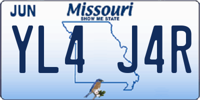 MO license plate YL4J4R