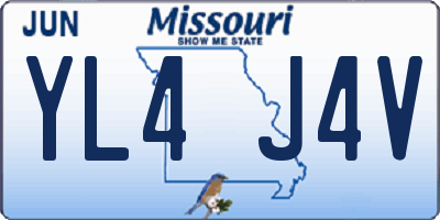 MO license plate YL4J4V