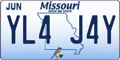 MO license plate YL4J4Y